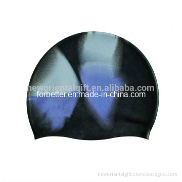 hot sell colorful printed silicone swimming caps